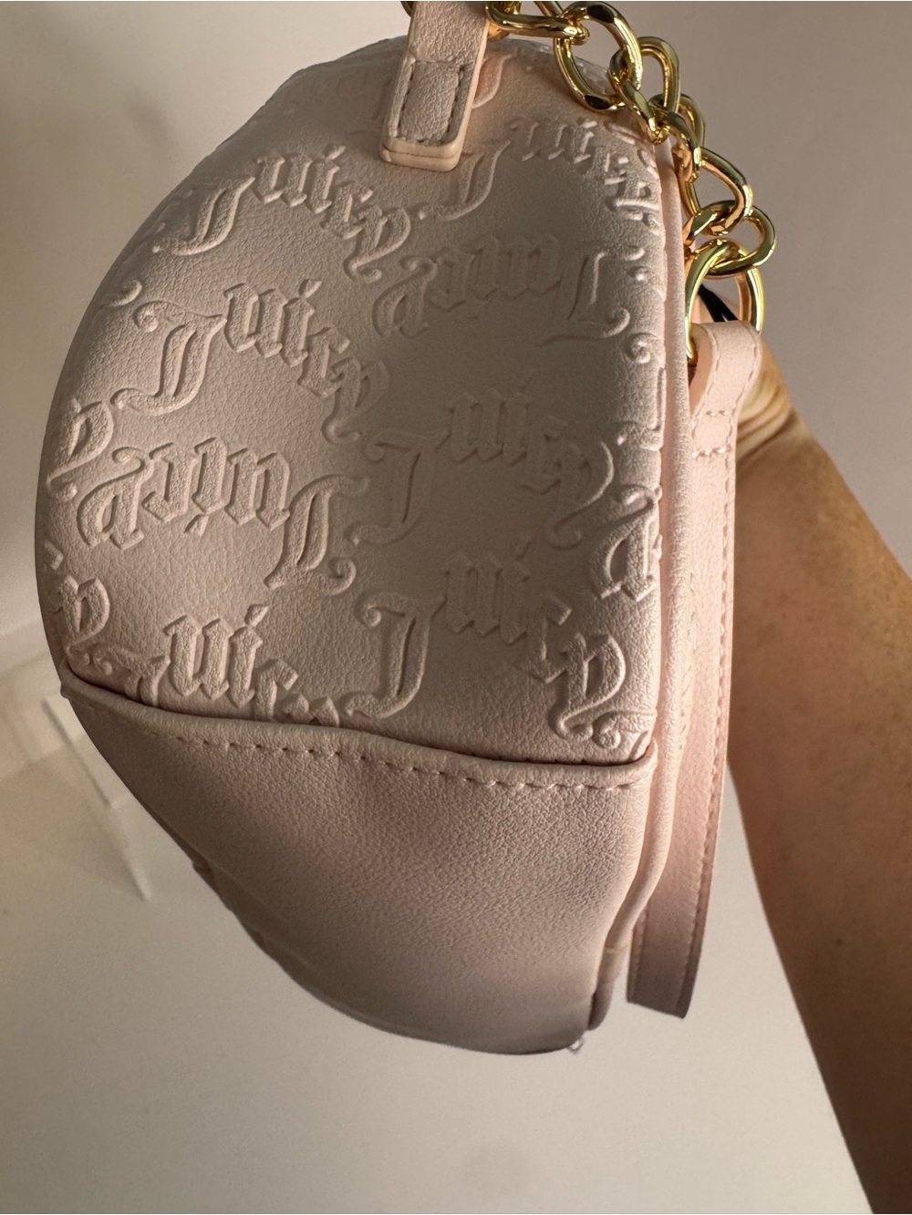 #386 Juicy Couture NWT Pep in Her Step Crossbody Two-Way Bag Powder Blush - Picture 9 of 14